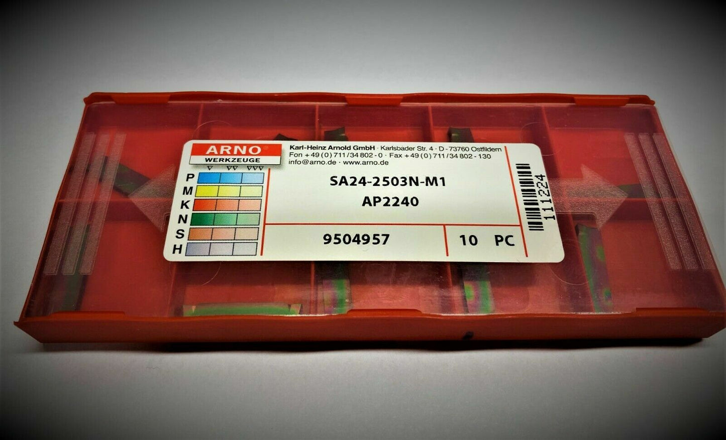 10 pcs Arno SA24-2503N-M1 AP2240 Carbide Inserts