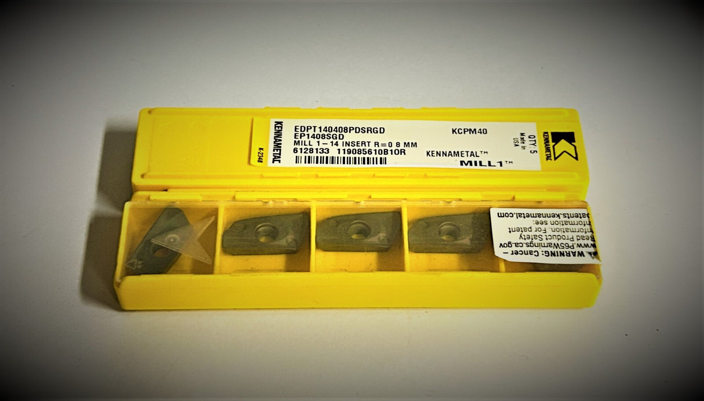 10PCS Kennametal EDPT 140408PDSRGD KCPM40 carbide inserts EP 1408SGD KCPM40