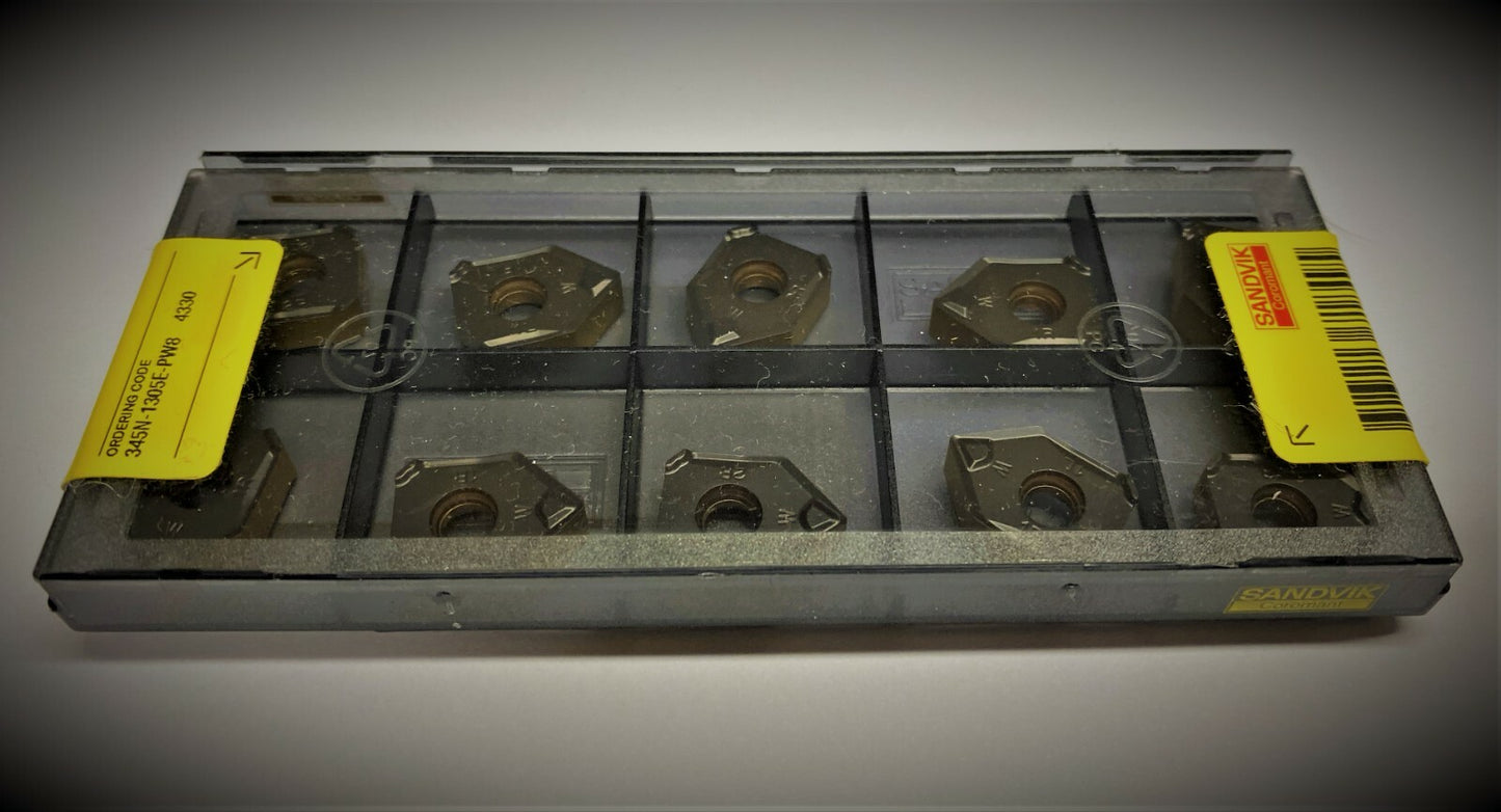 10pcs. 345N-1305E-PW8 4330 Sandvik Carbide Inserts