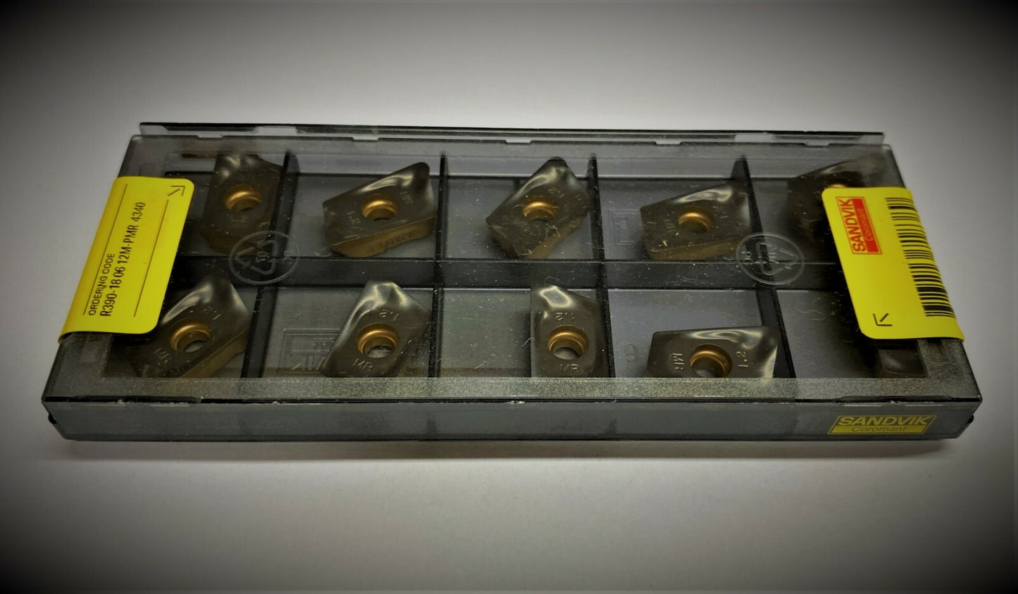 10 pcs Sandvik R390-18 06 12M-PMR 4340 Carbide Inserts