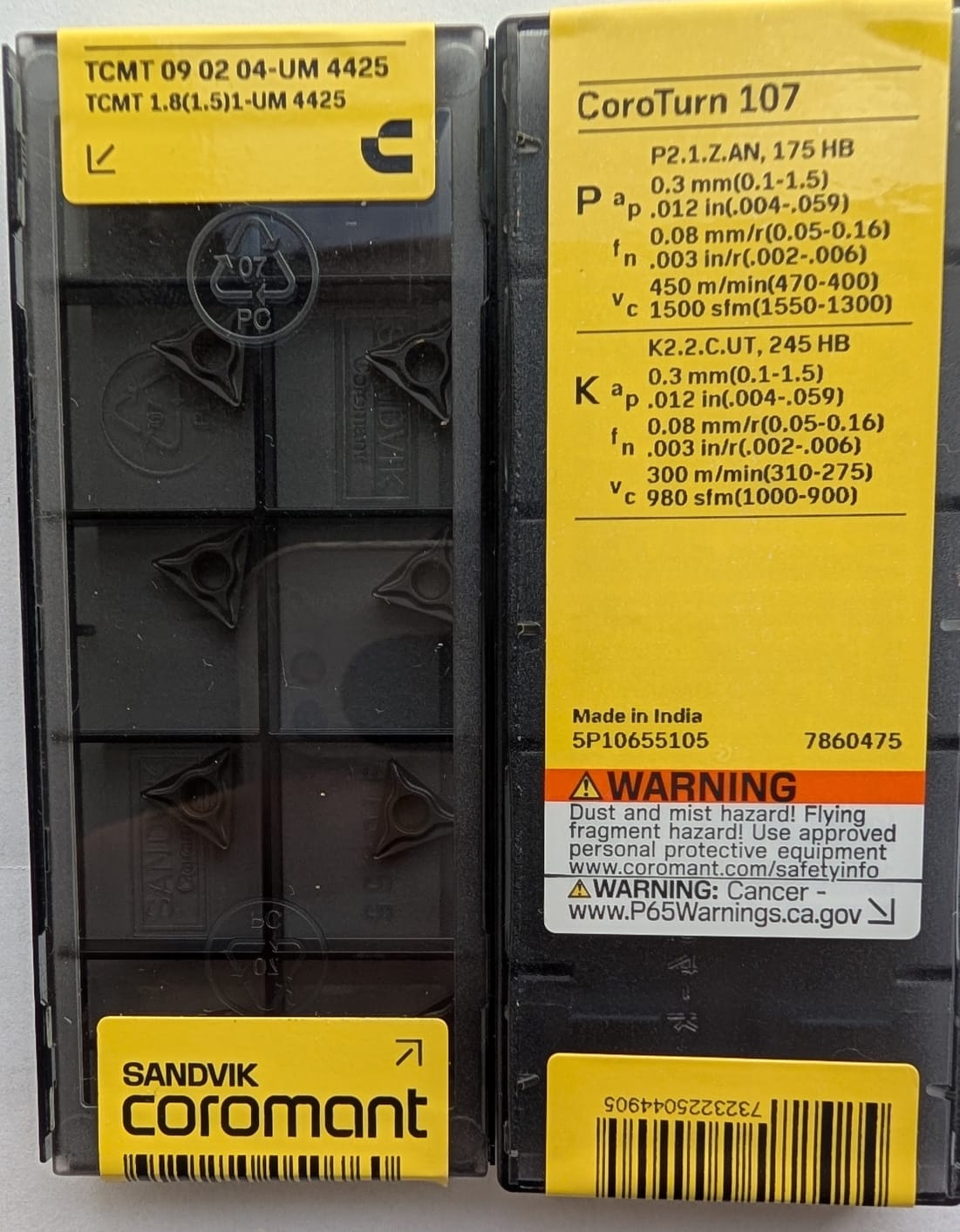 TCMT 09 02 04-UM 4425 Sandvik 10 stück TCMT 1.8(1.5)1-UM 4425