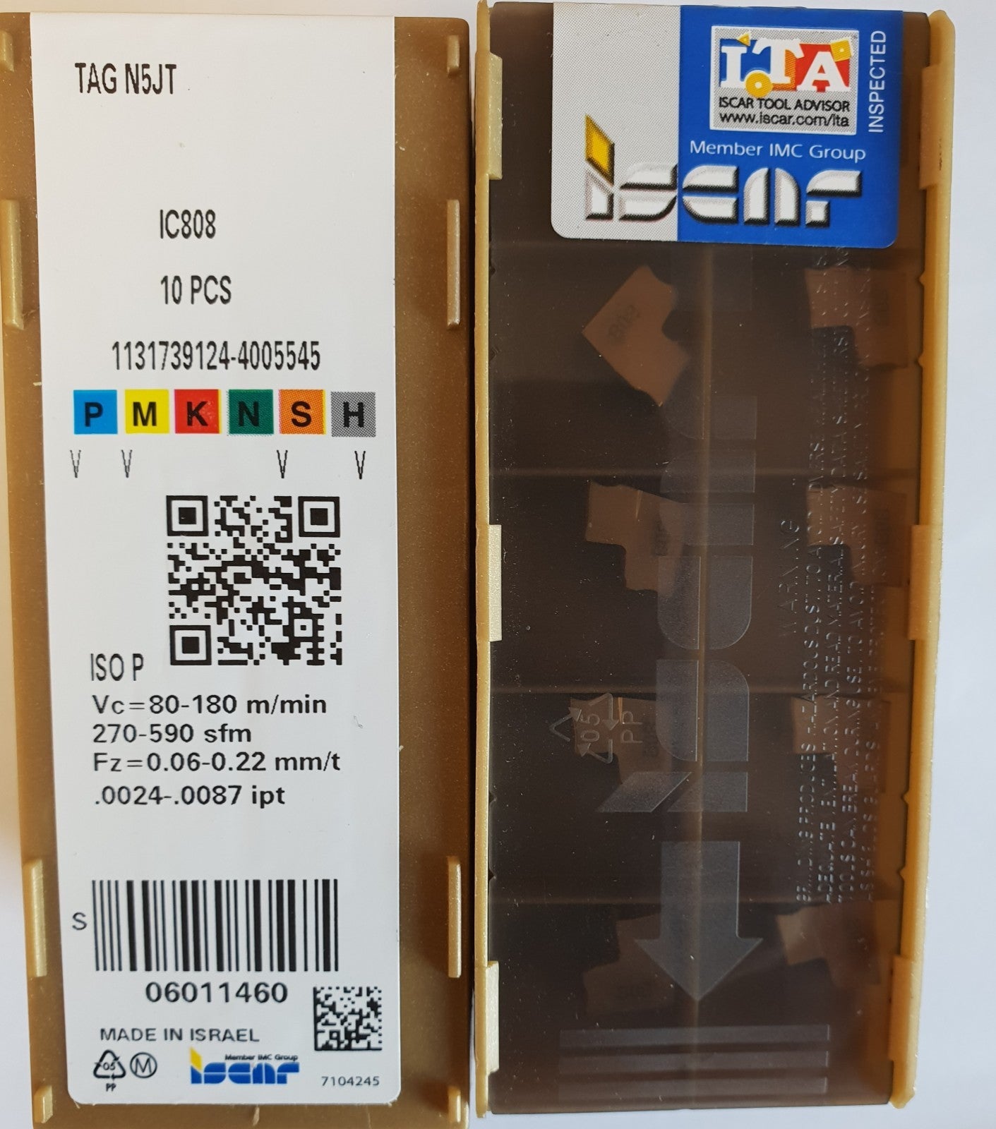 10pcs. Iscar TAG N5JT IC808  Carbide Inserts