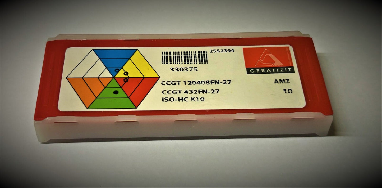10st. Ceratizit  Wendeplatten CCGT 120408FN-27 AMZWendeschneidplatten