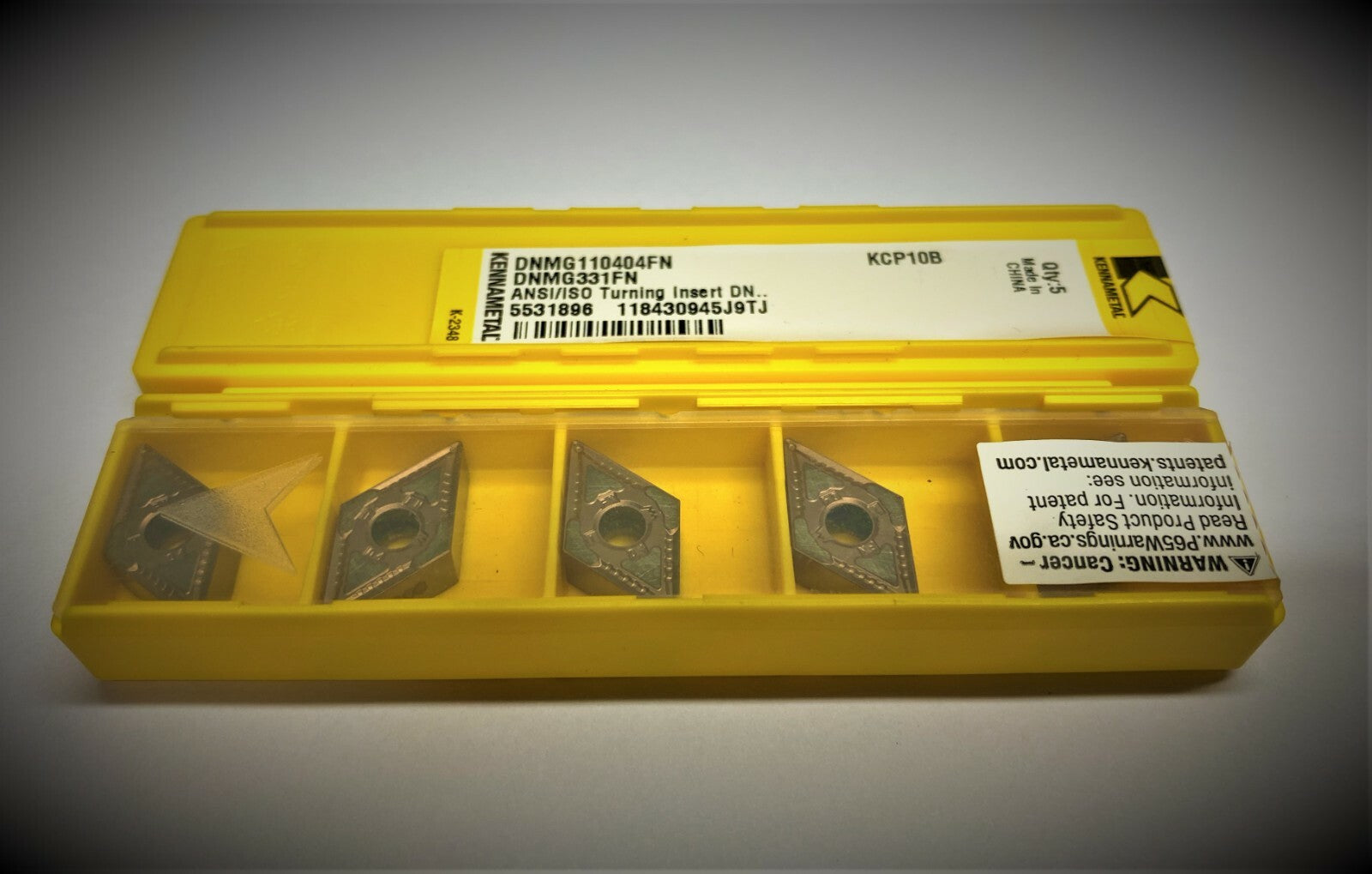 10pcs. Kennametal DNMG 331FN KCP10B carbide inserts  DNMG 110404FN KCP10B