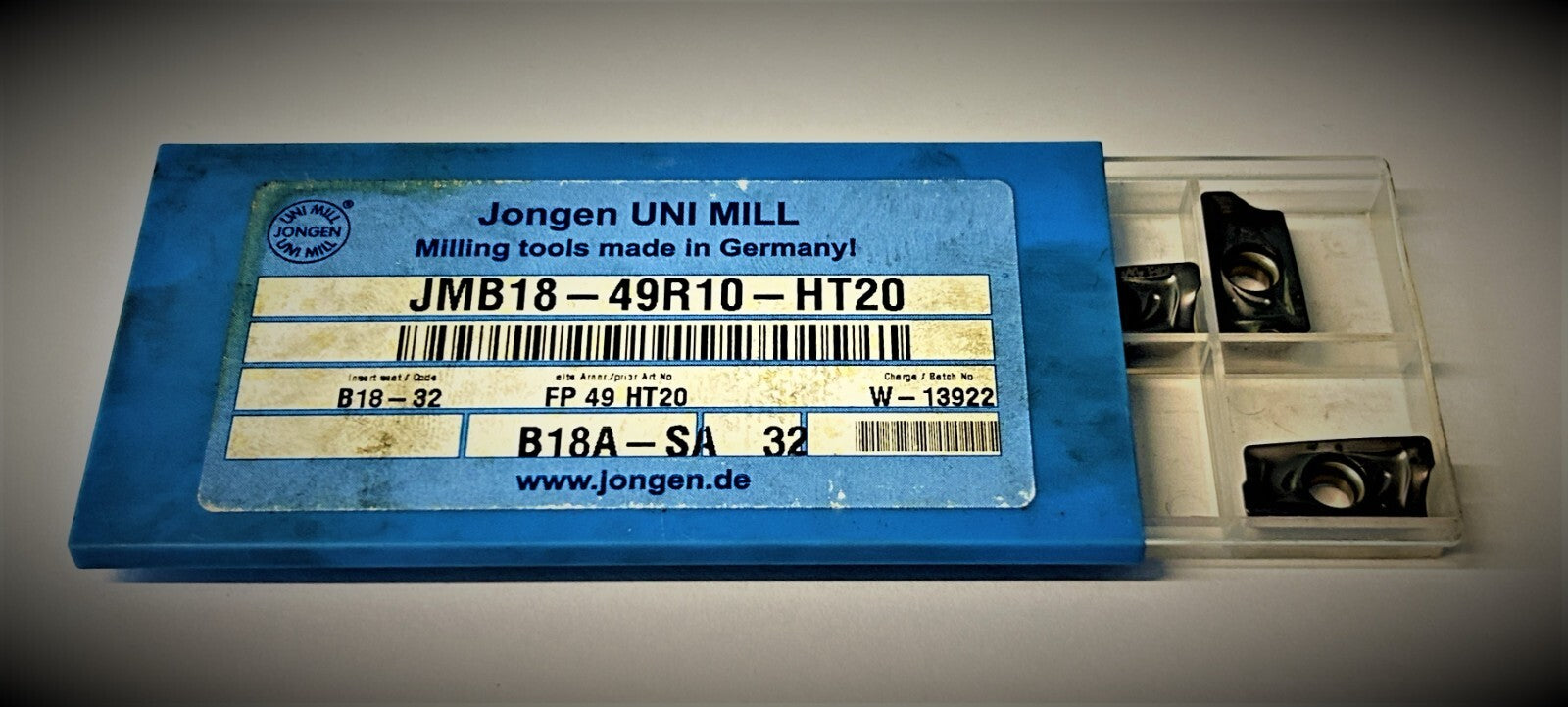 10st JONGEN Wendeplatten JMB18-49R10-HT20  Wendeschneidplatten  FP 49 HT20