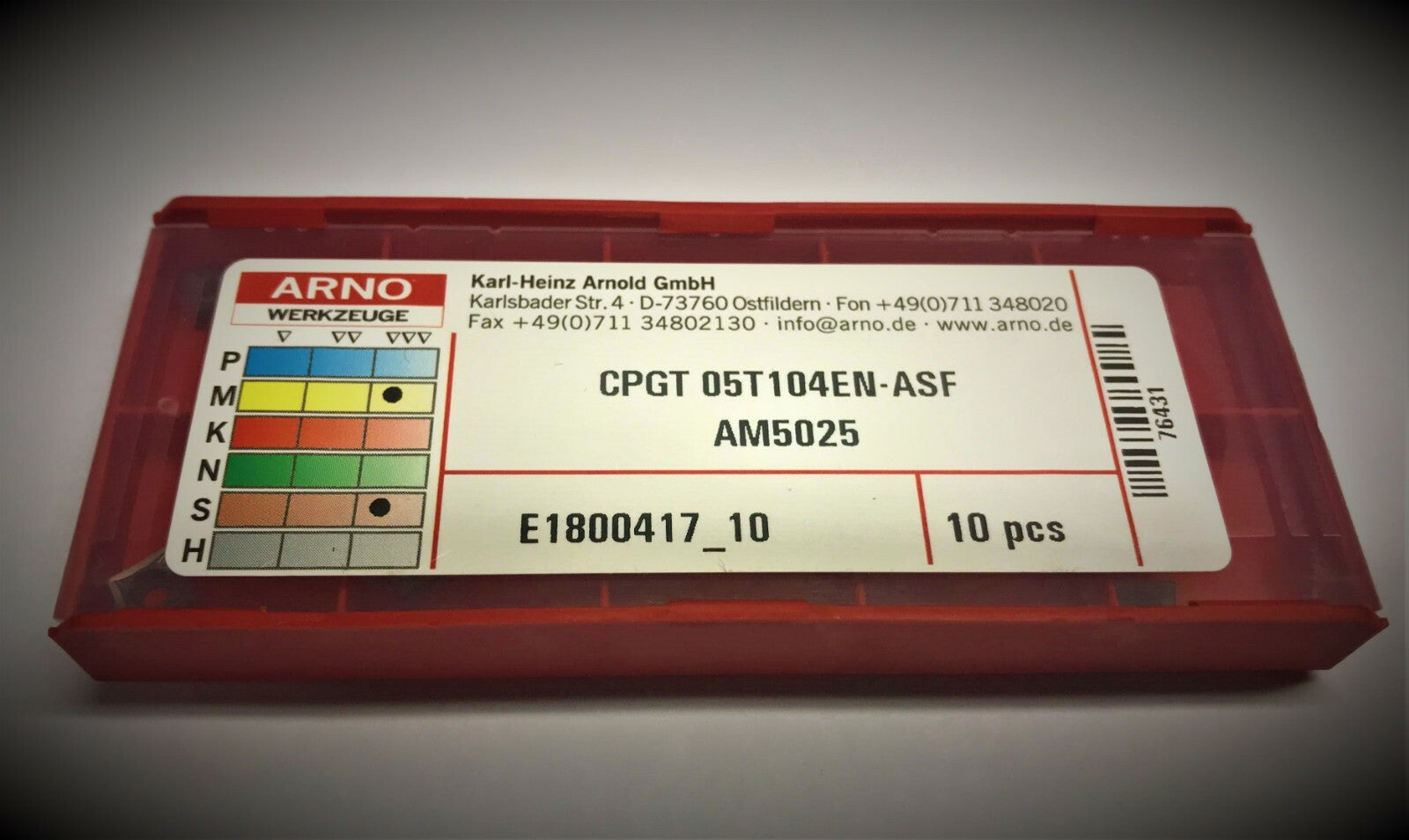 10st Arno Wendeplatten CPGT 05T104EN-ASF AM5025 Wendeschneidplatten zum Drehen  