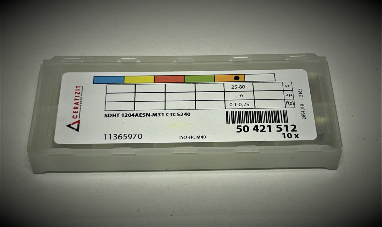 10st Ceratizit Wendeplatten  SDHT 1204AESN-M31 CTC5240 Wendeschneidplatten