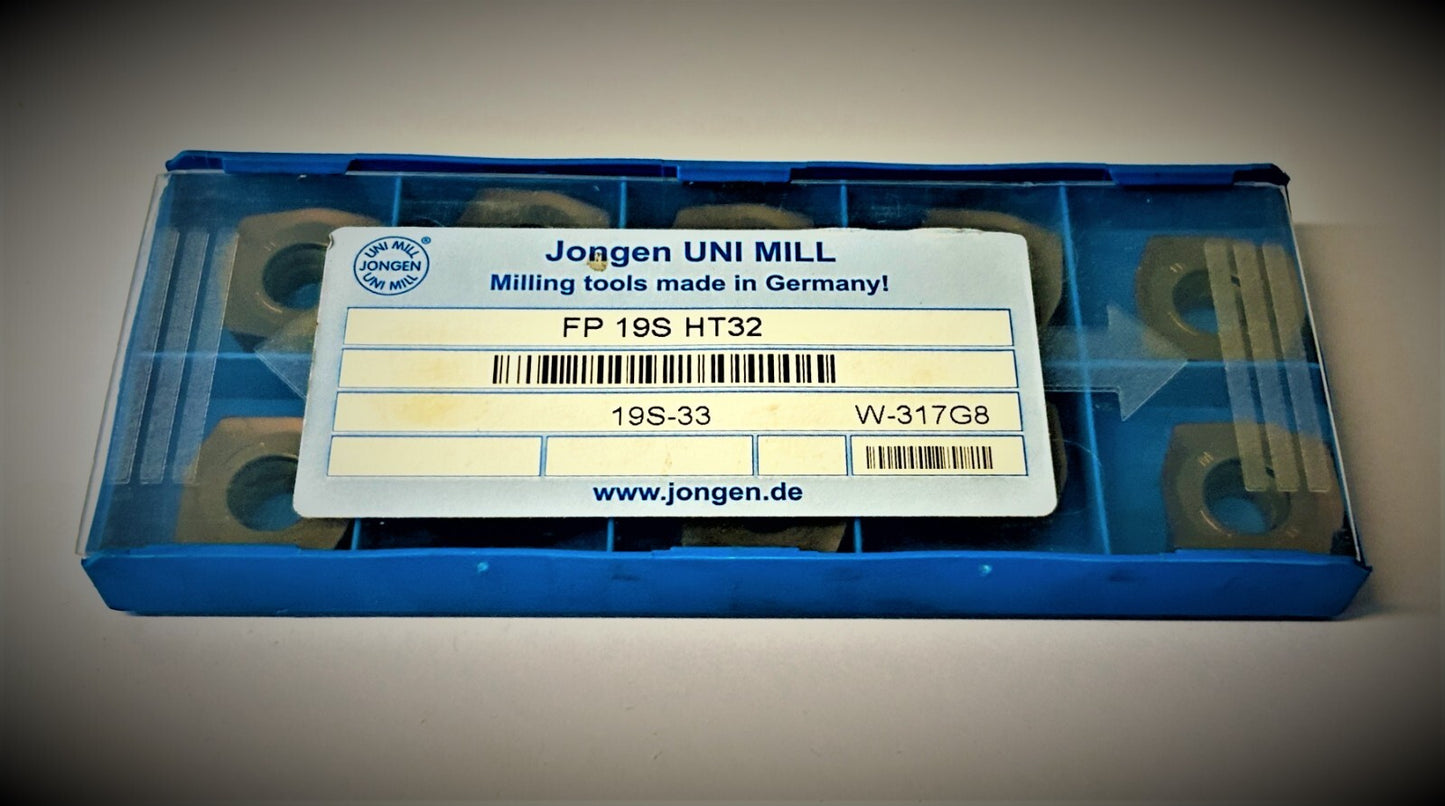 10st JONGEN  JMA19-19SR12-HT32  Wendeplatten FP 19S HT32    Wendeschneidplatten