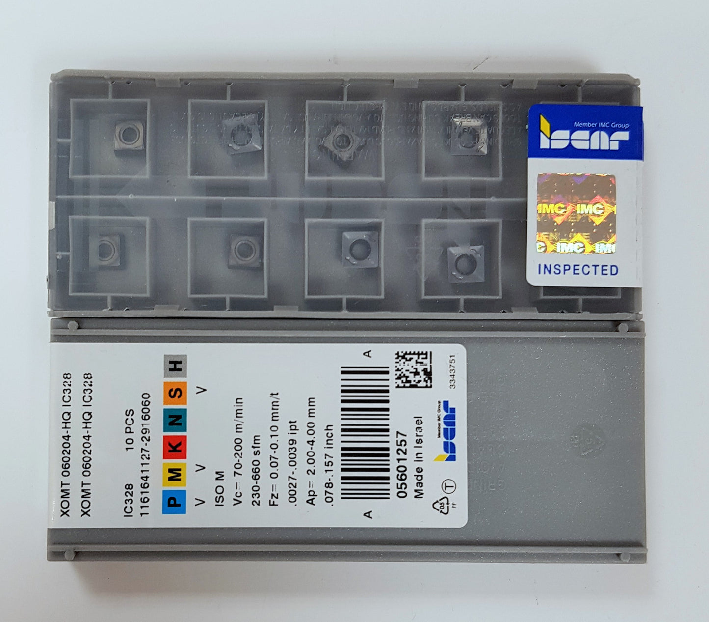 10pcs Iscar XOMT 060204-HQ IC328 Carbide Inserts 