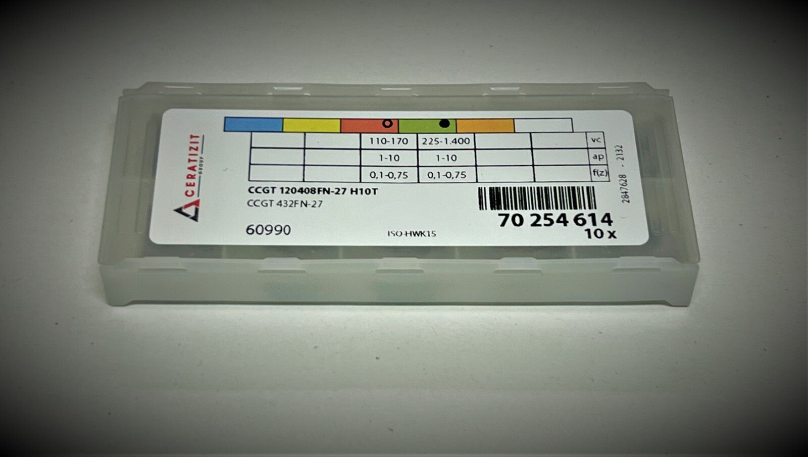 10st Ceratizit Wendeplatten CCGT 120408FN-27 H10T  Wendeschneidplatten