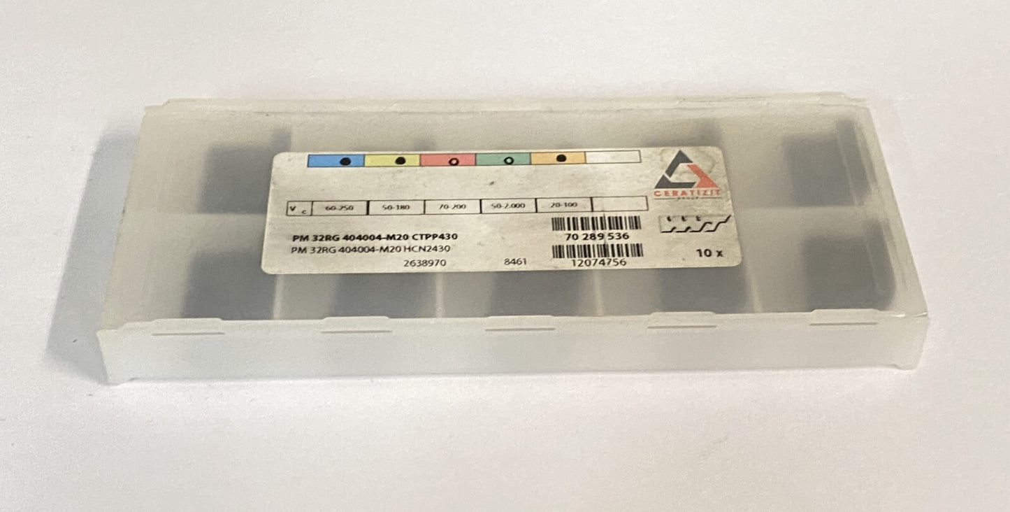 10st Ceratizit  /WNT Wendeplatten PM 32RG-404004-M20 CTPP430 Wendeschneidplatten