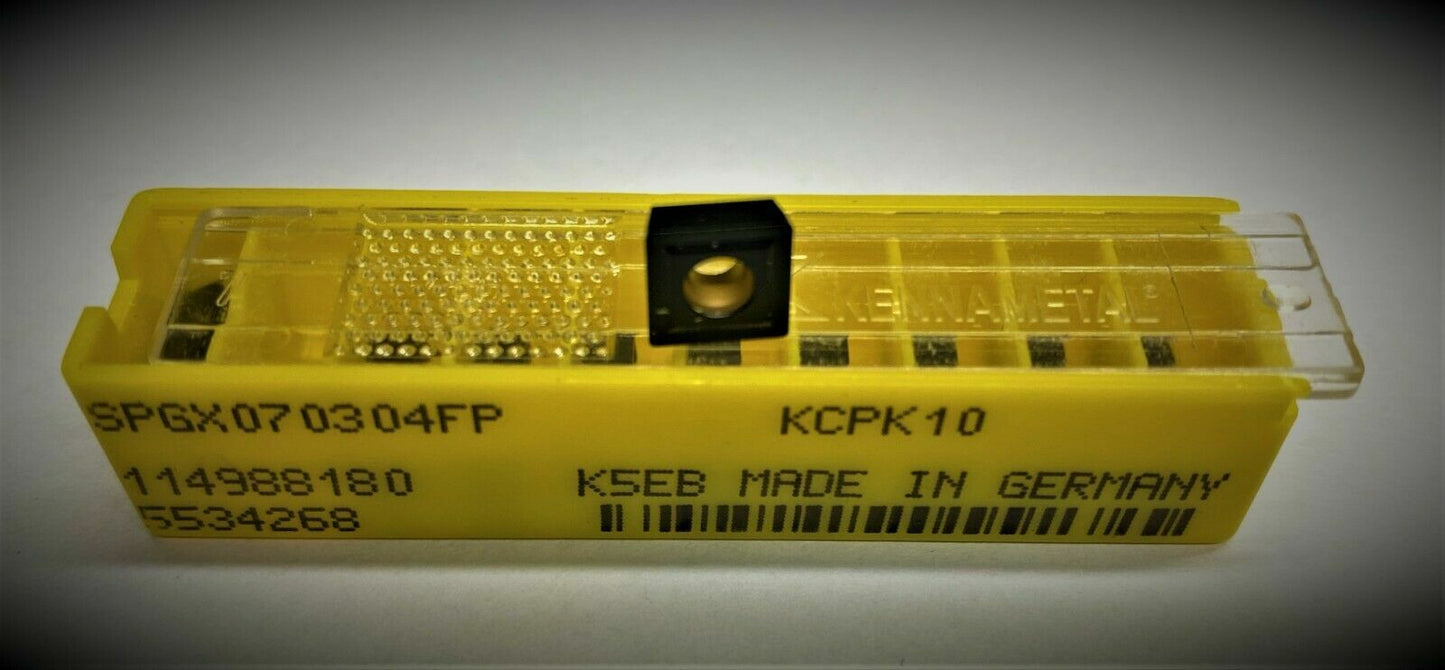 10st Kennametal Wendeplatten  SPGX 070304FP KCPK10 Wendeschneidplatten
