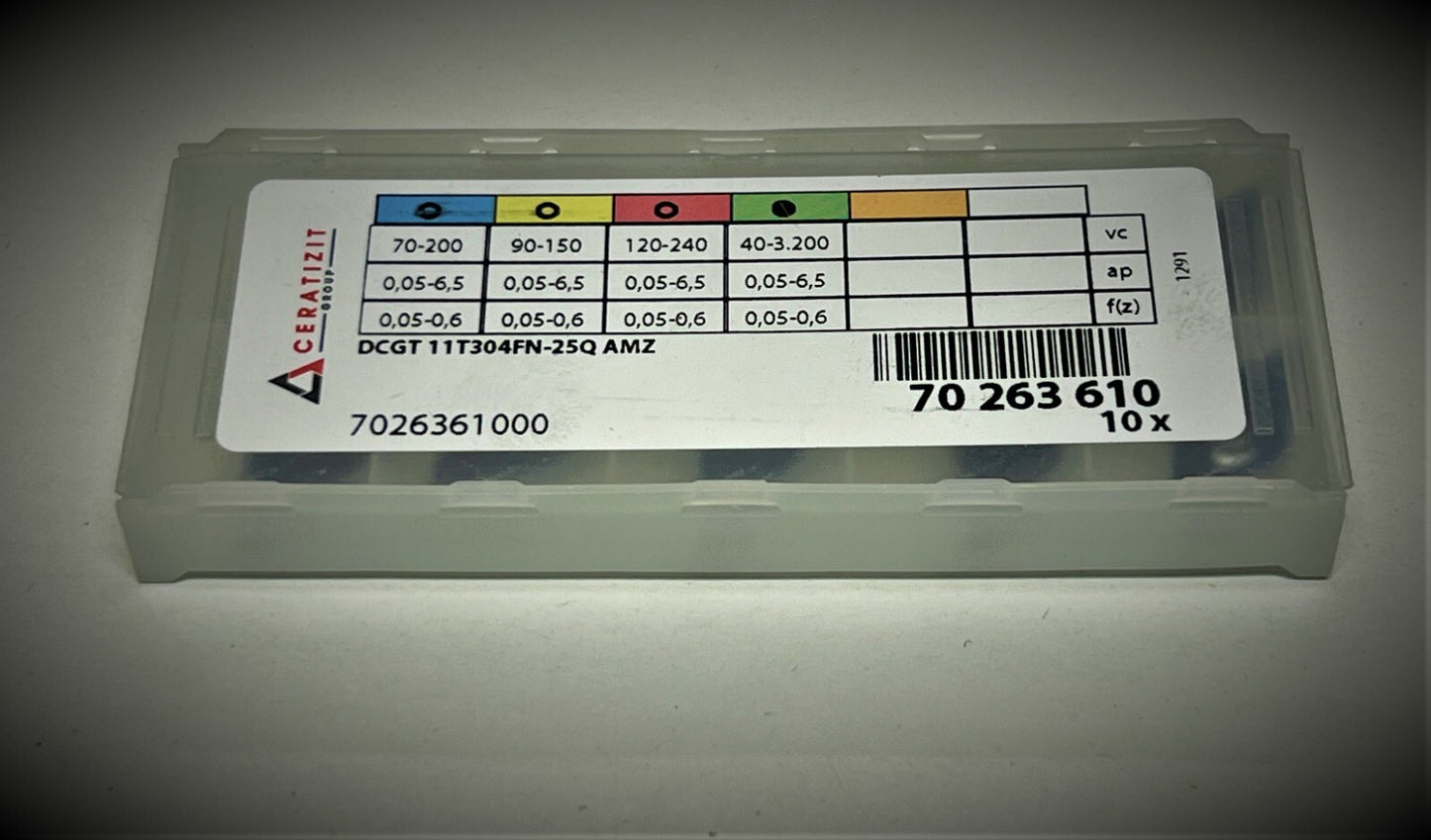 10st Ceratizit Wendeplatten DCGT 11T304FN-25Q AMZ  Wendeschneidplatten