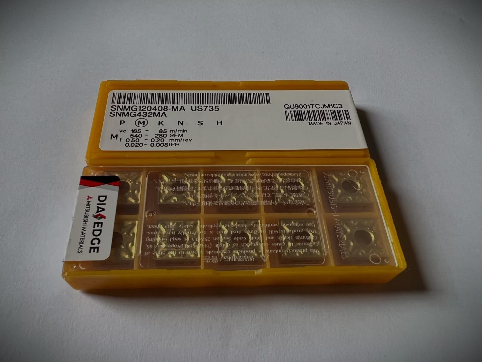 10 pcs. Mitsubishi SNMG 432MA US735  carbide inserts  SNMG 120408-MA US735