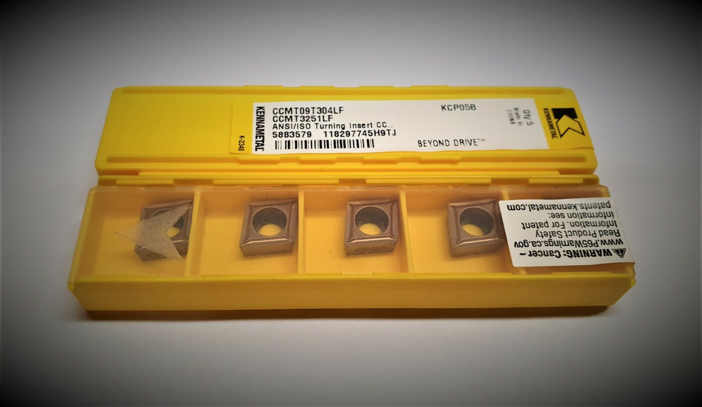 10 pcs. Kennametal CCMT 09T304LF KCP05B  Carbide Inserts  CCMT 3251LF KCP05B