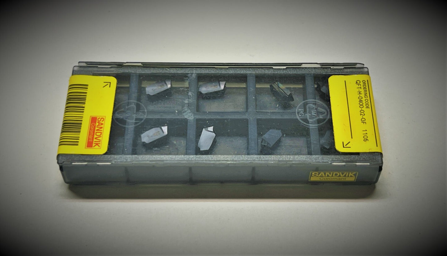 10 pcs.  Sandvik  QFT-H-0400-02-GF 1105  Carbide Inserts