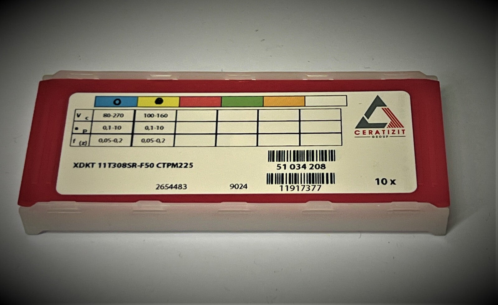 10st. Ceratizit  Wendeplatten XDKT 11T308SR-F50 CTPM225 Wendeschneidplatten