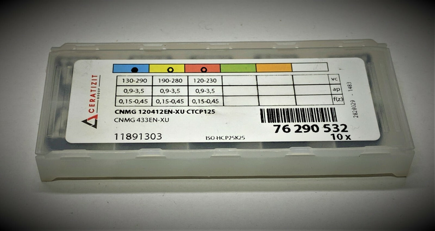 10st Ceratizit   Wendeplatten CNMG 120412EN-XU CTCP125 Wendeschneidplatten 