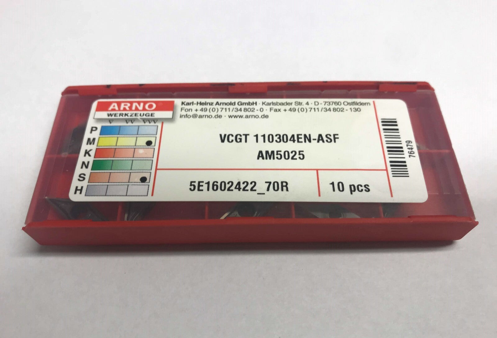 10st Arno Wendeplatten VCGT 110304EN-ASF AM5025   Wendeschneidplatten   