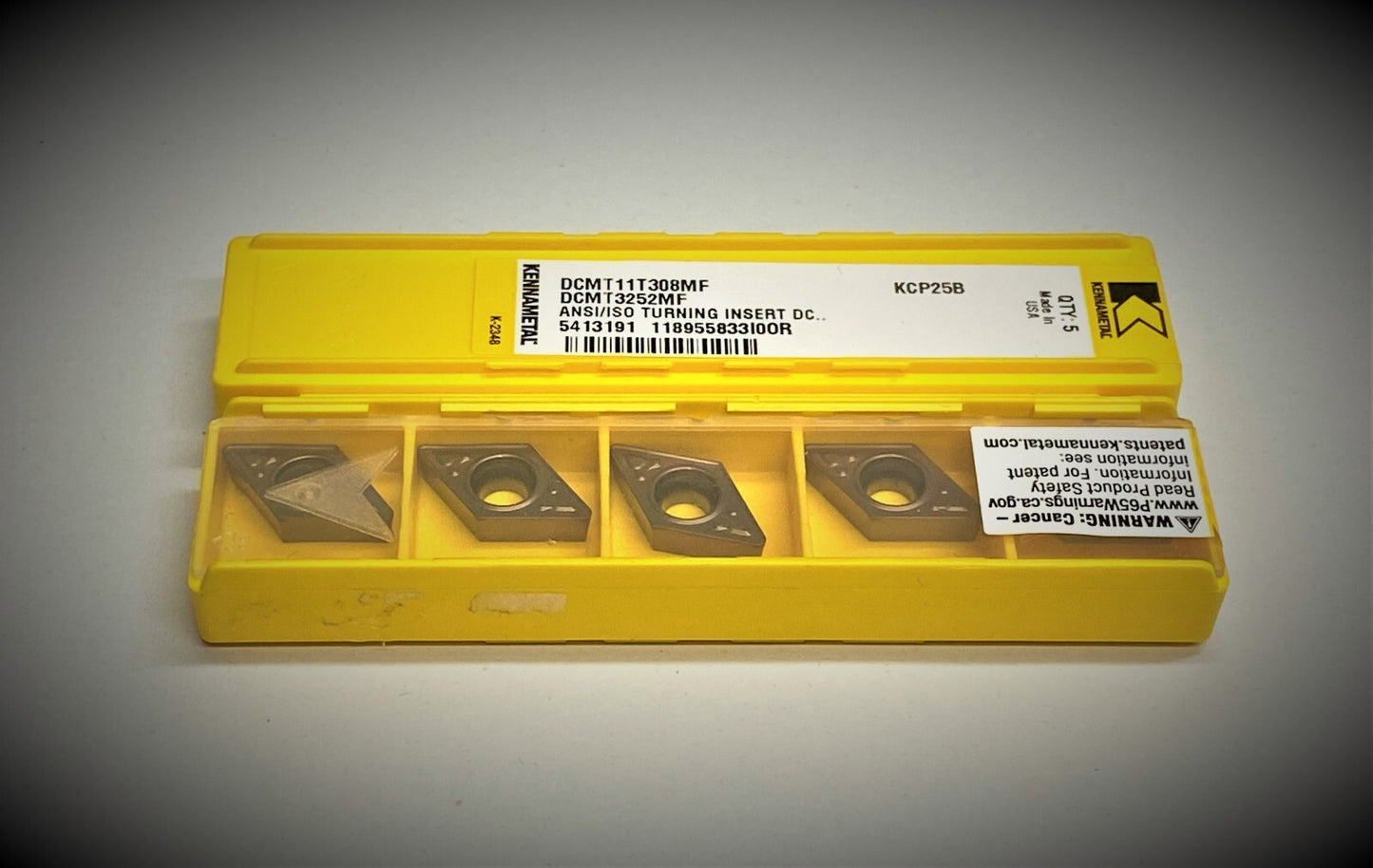 10 pcs. Kennametal  DCMT 11T308MF KCP25B  Carbide Inserts  DCMT 3252MF KCP25B