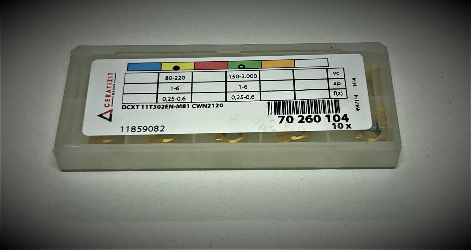10st Ceratizit Wendeplatten DCXT 11T302EN-M81 CWN2120  Wendeschneidplatten