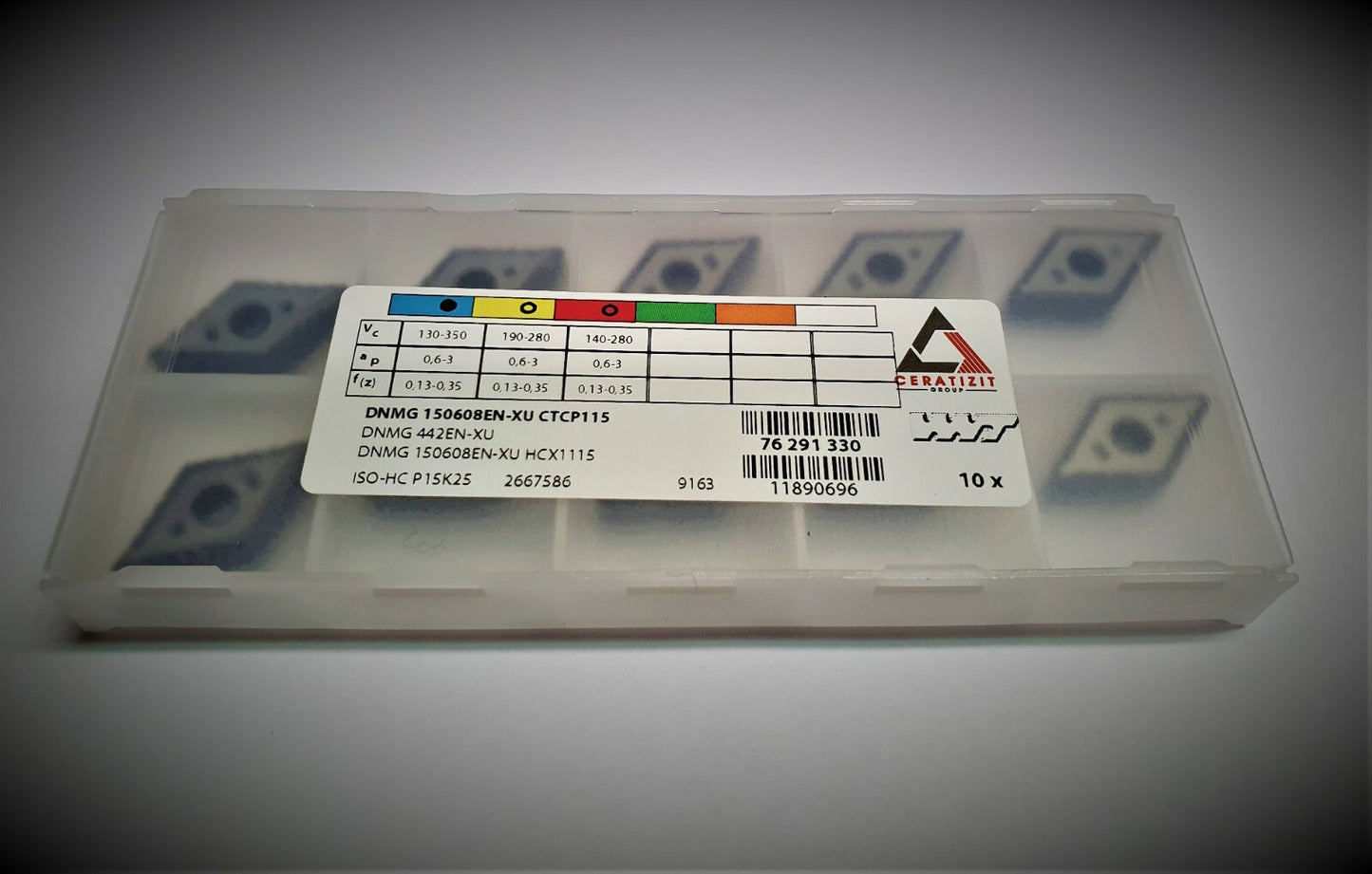 10st Ceratizit /WNT Wendeplatten DNMG 150608EN-XU  CTCP115  Wendeschneidplatten 