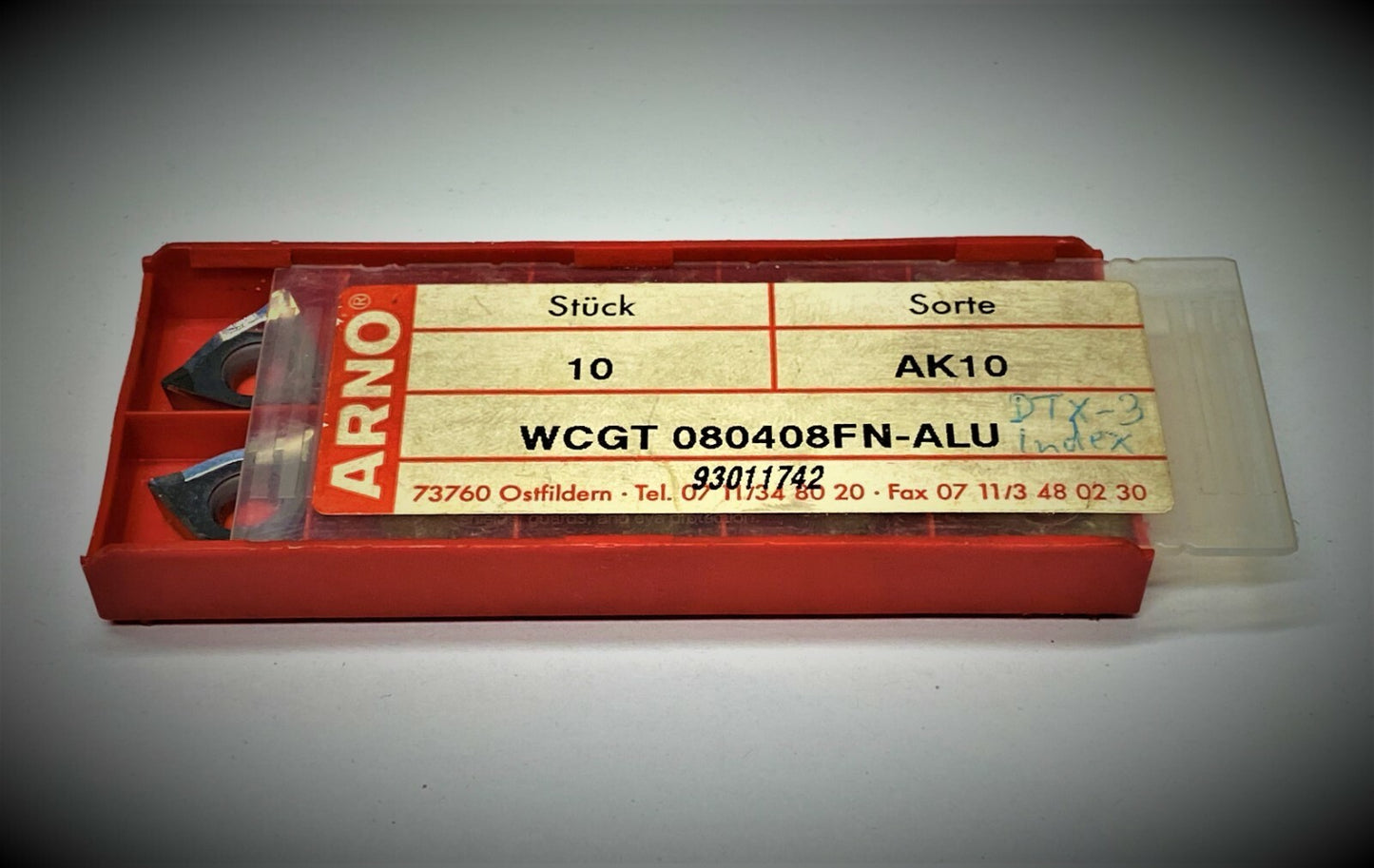 10st Arno Wendeplatten WCGT 080408FN-ALU AK10 Wendeschneidplatten zum Drehen 