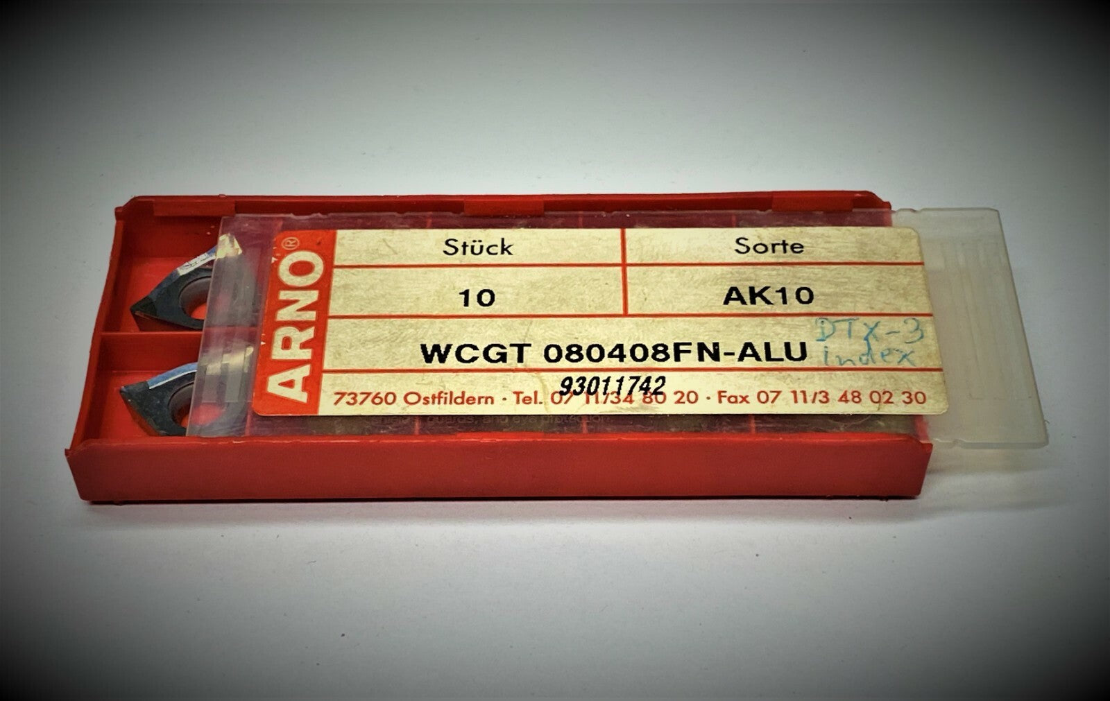 10st Arno Wendeplatten WCGT 080408FN-ALU AK10 Wendeschneidplatten zum Drehen 