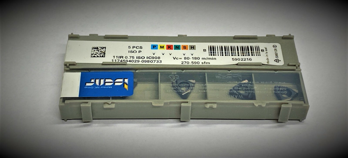 10st  Wendeplatten 11IR 0.75 ISO IC908   Wendeschneidplatten Gewindedrehen