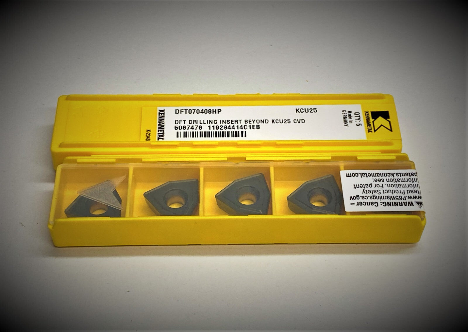 10 pcs. Kennametal  DFT 070408HP KCU25 Carbide Inserts