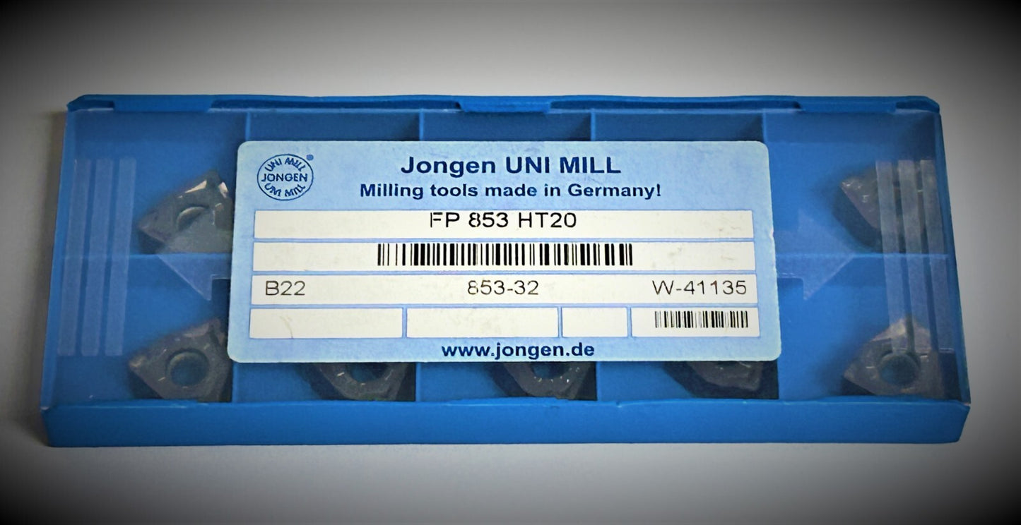 10st JONGEN  JMB22-853R08-HT20 Wendeplatten   FP 853 HT20 Wendeschneidplatten