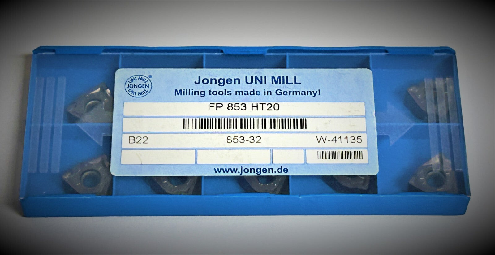 10st JONGEN  JMB22-853R08-HT20 Wendeplatten   FP 853 HT20 Wendeschneidplatten