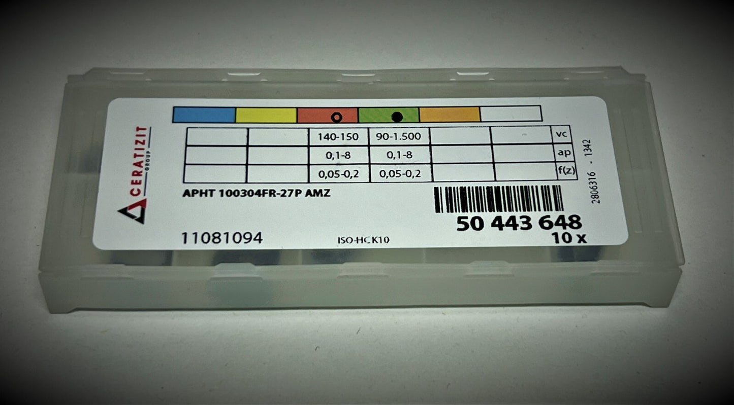 10st Ceratizit Wendeplatten  APHT 100304FR-27P AMZ  Wendeschneidplatten