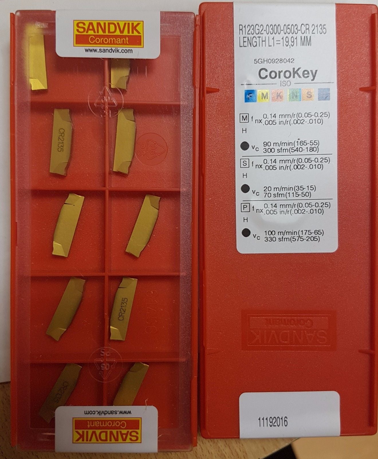 10st Sandvik Wendeplatten R123G2-0300-0503-CR 2135 Wendeschneidplatten 