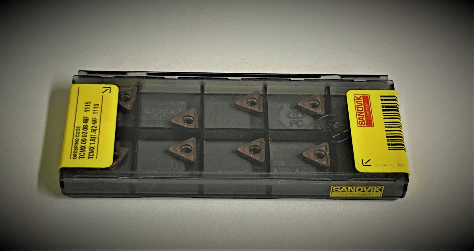 10pcs. Sandvik  TCMX 1.8(1.5)2-WF 1115  Carbide Inserts TCMX 09 02 08-WF 1115