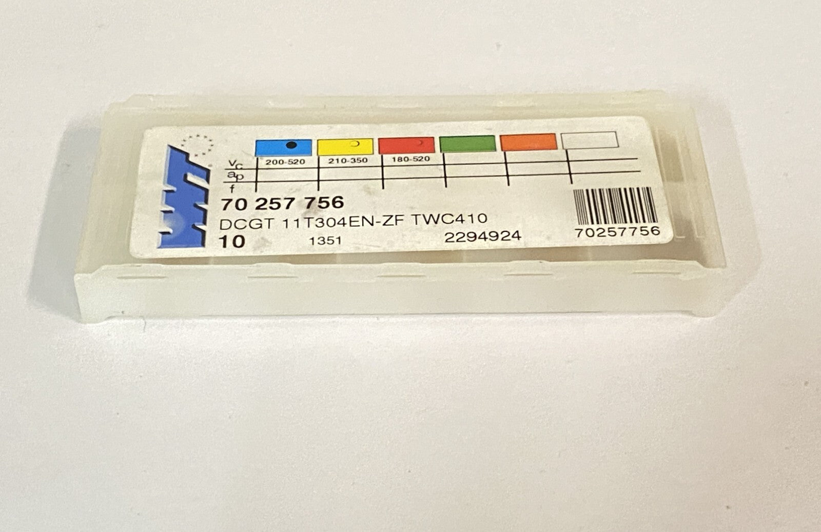 10st  WNT  Wendeschneidplatten DCGT 11T304EN-ZF TWC410 Wendeplatten