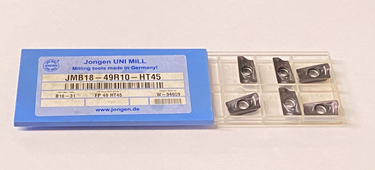 10st JONGEN Wendeplatten JMB18-49R10-HT45   Wendeschneidplatten  FP 49 HT45