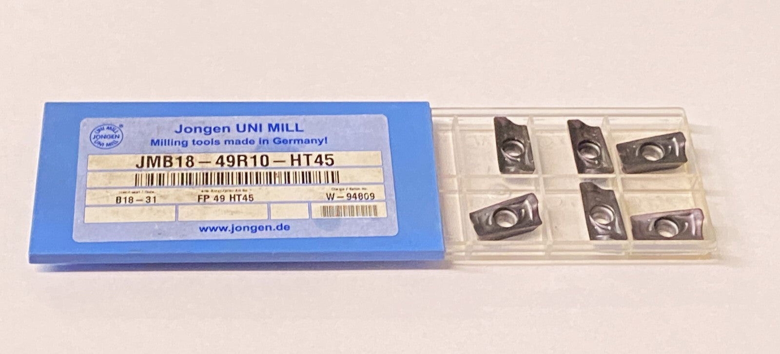 10st JONGEN Wendeplatten JMB18-49R10-HT45   Wendeschneidplatten  FP 49 HT45