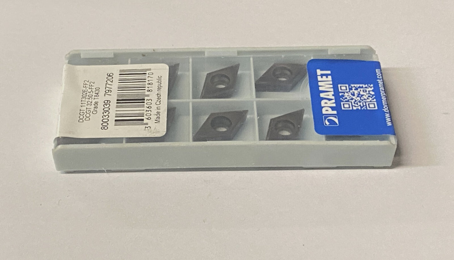 10st  Wendeschneidplatten PRAMET  DCGT 11T304E-NF1 T6310  Wendeplatten