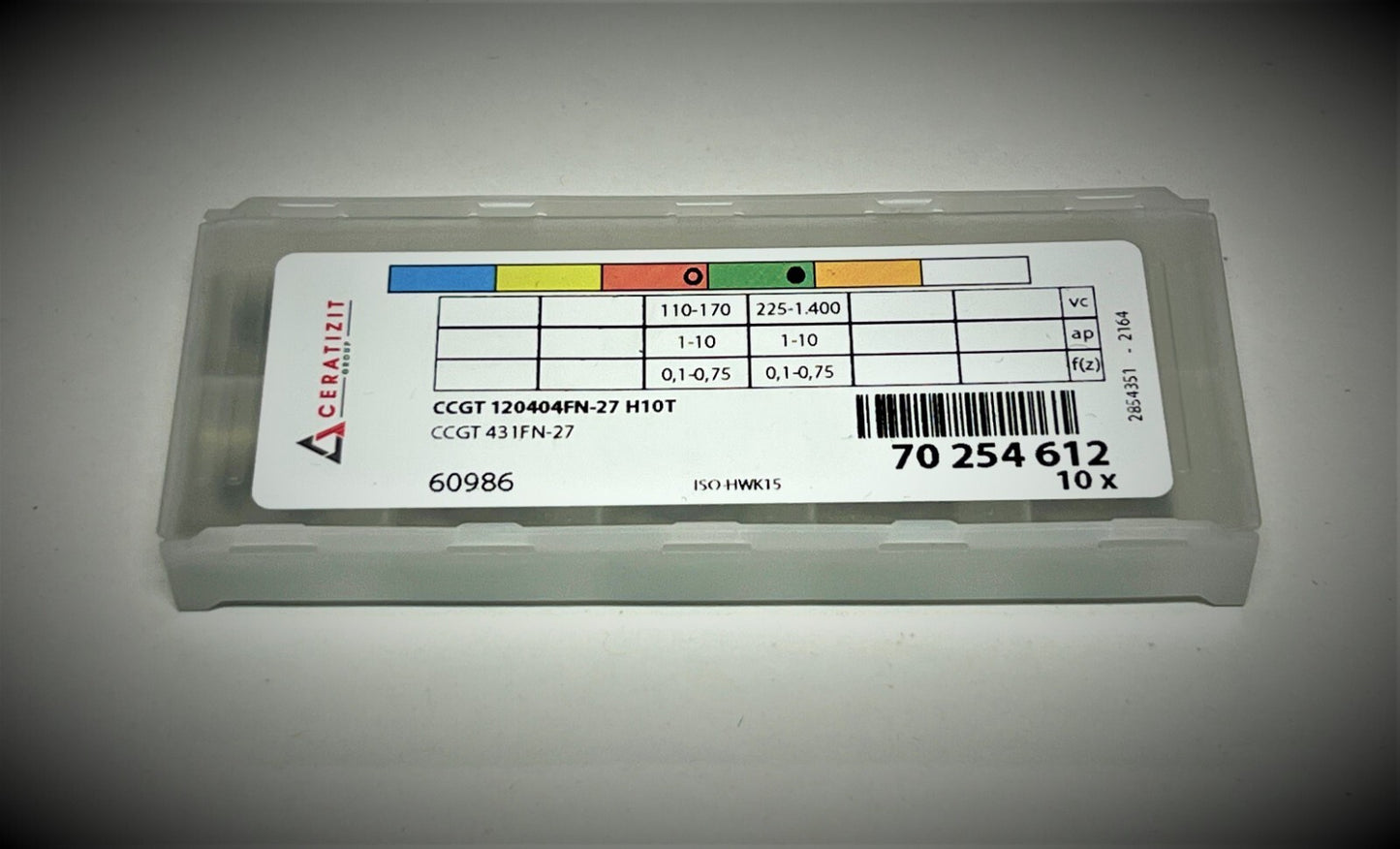 10st Ceratizit  Wendeplatten CCGT 120404FN-27 H10T  Wendeschneidplatten