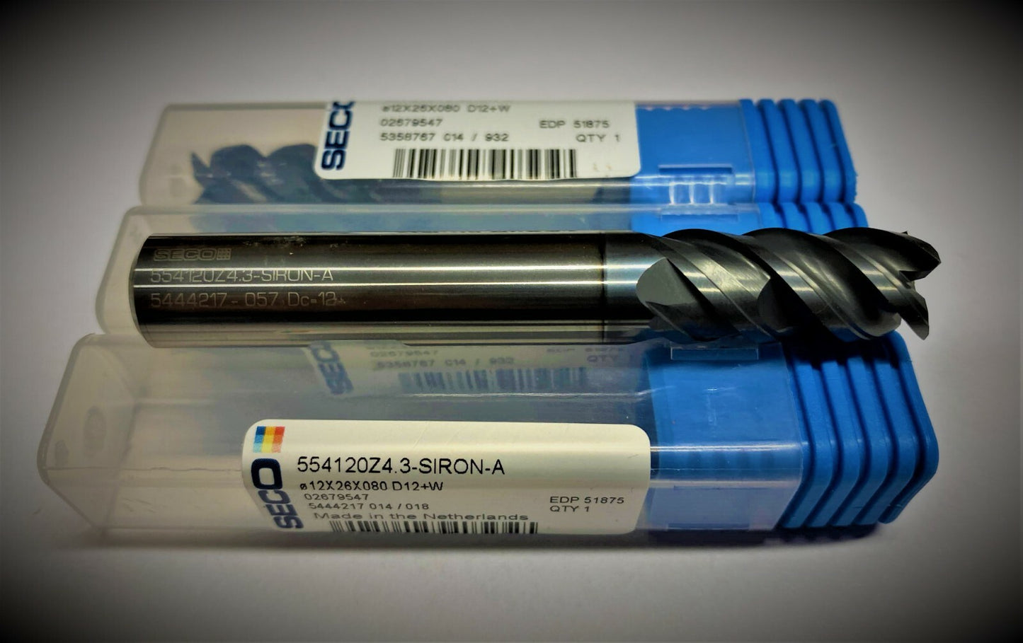 1 STK Seco VHM  Schaftfräser 554120Z4.3-SIRON-A Ø12 X26X080 D12+W   DM:12MM