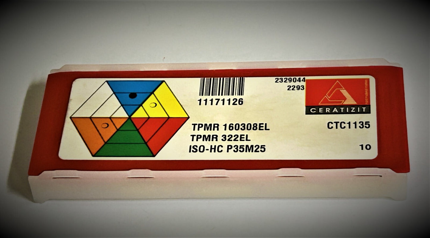 10st CERATIZIT TPMR 160308EL CTC1135 Wendeschneidplatten