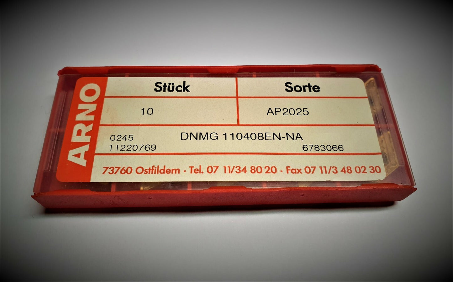 10st Arno Wendeplatten  DNMG 110408EN-NA AP2025   Wendeschneidplatten   