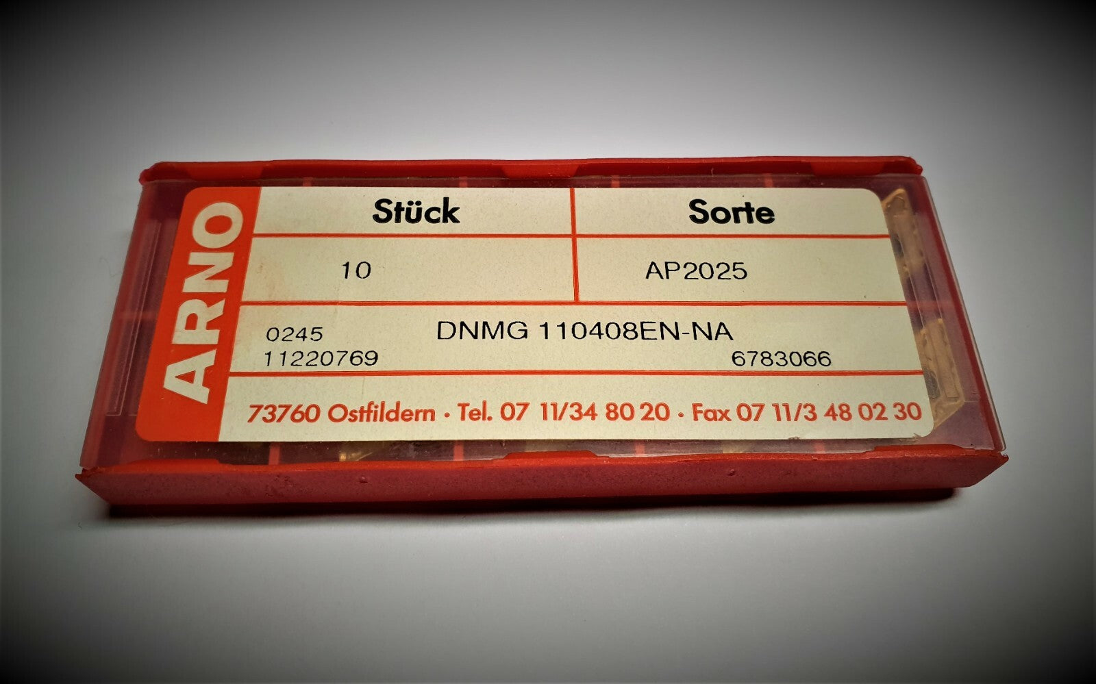 10st Arno Wendeplatten  DNMG 110408EN-NA AP2025   Wendeschneidplatten   