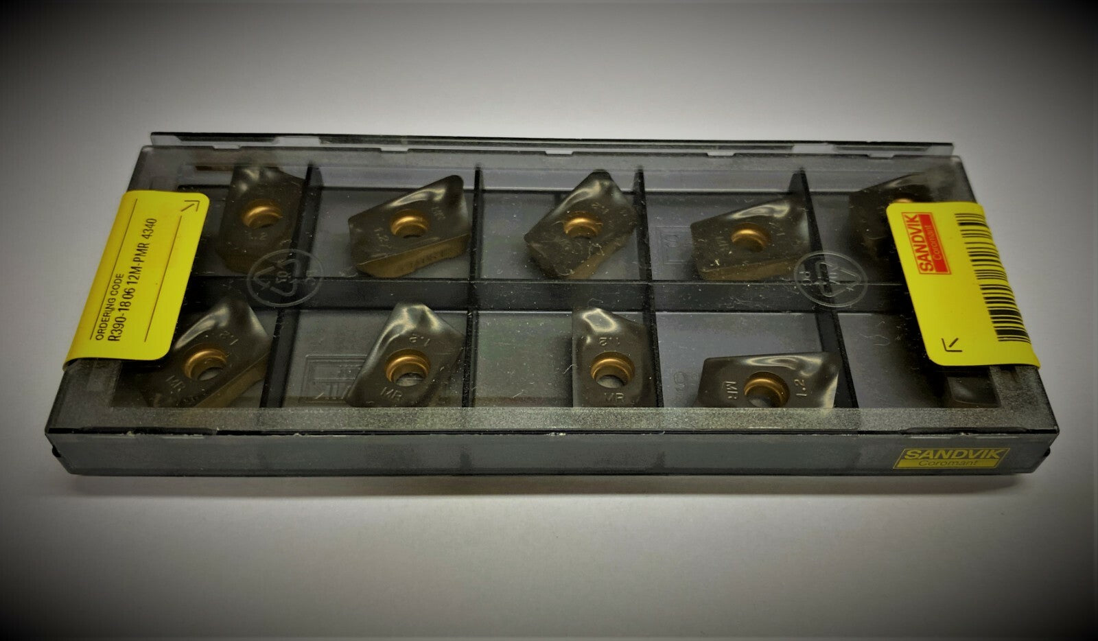 10 pcs Sandvik R390-18 06 12M-PMR 4340 Carbide Inserts