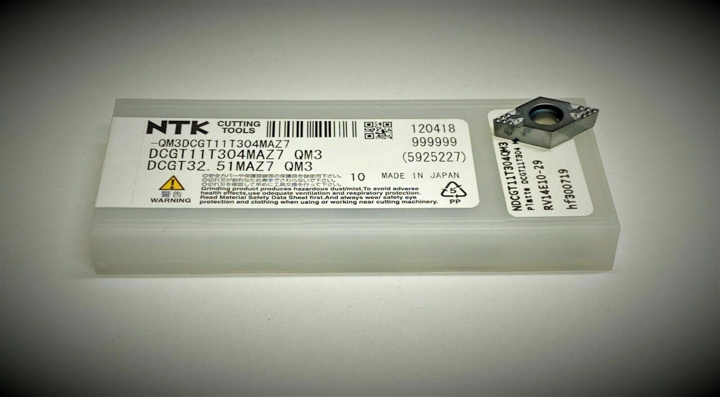 10st. NTK  Wendeplatten DCGT11T304MAZ7 QM3	   Wendeschneidplatten 