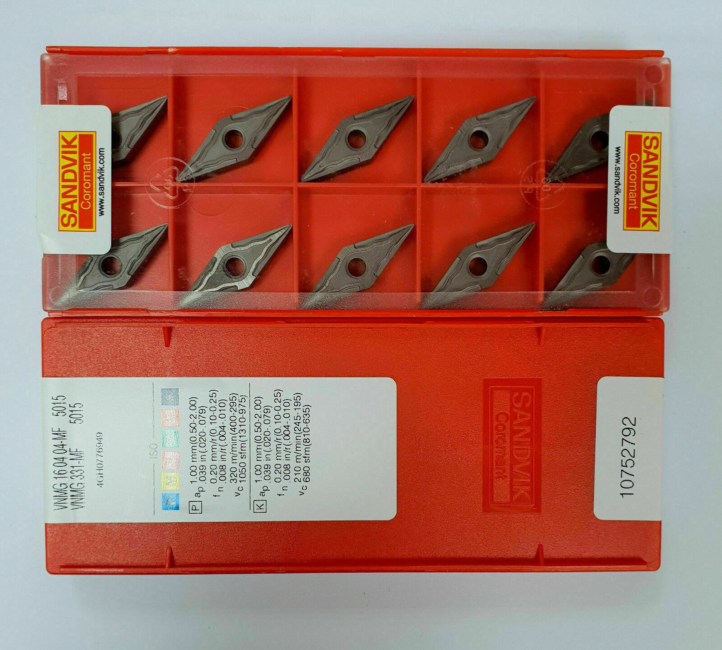 10pcs. Sandvik  VNMG 331-MF 5015   Carbide Inserts  VNMG 160404-MF 5015