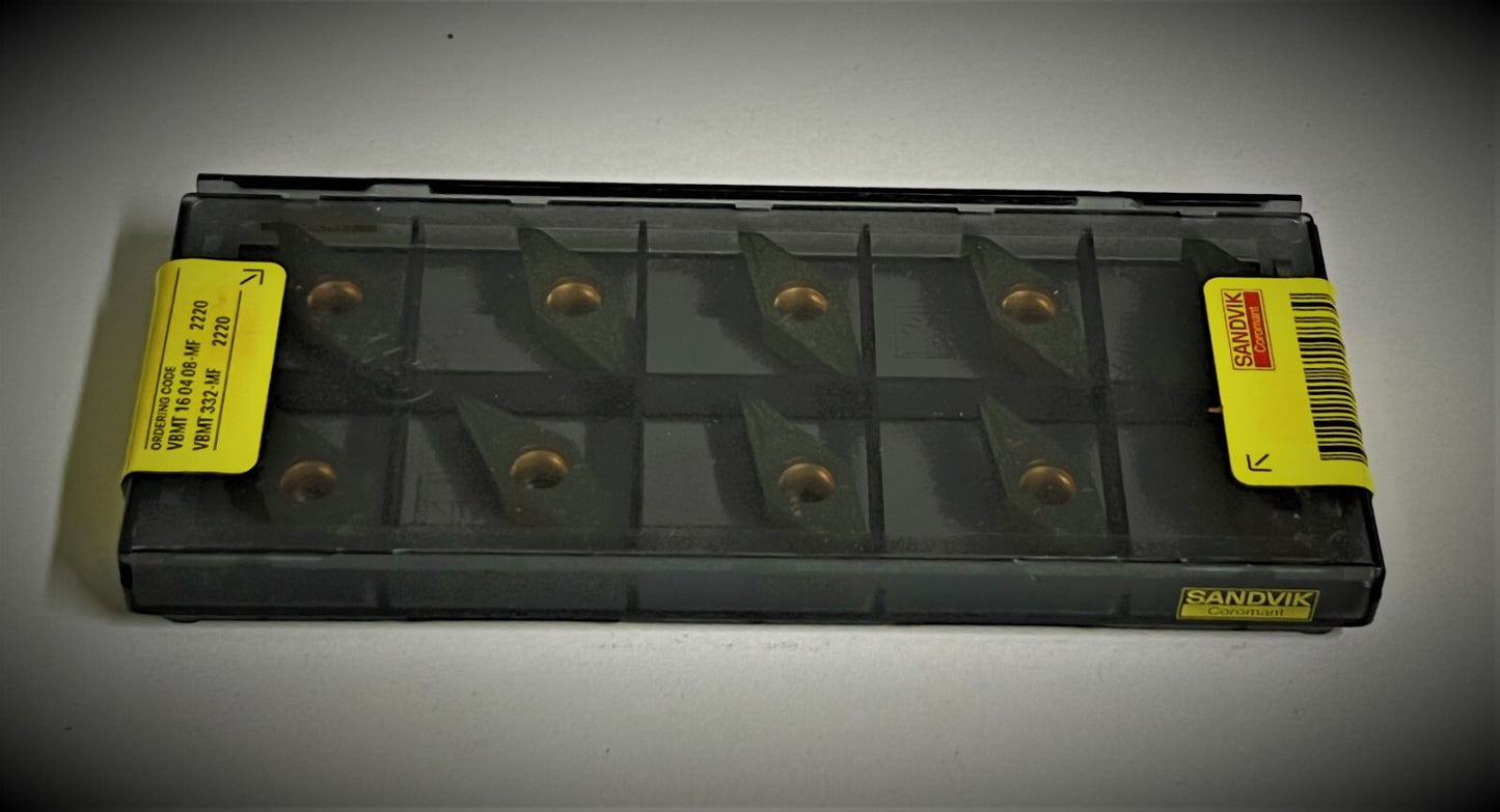 10pcs. Sandvik VBMT 332-MF 2220 Carbide Inserts VBMT 160408-MF 2220