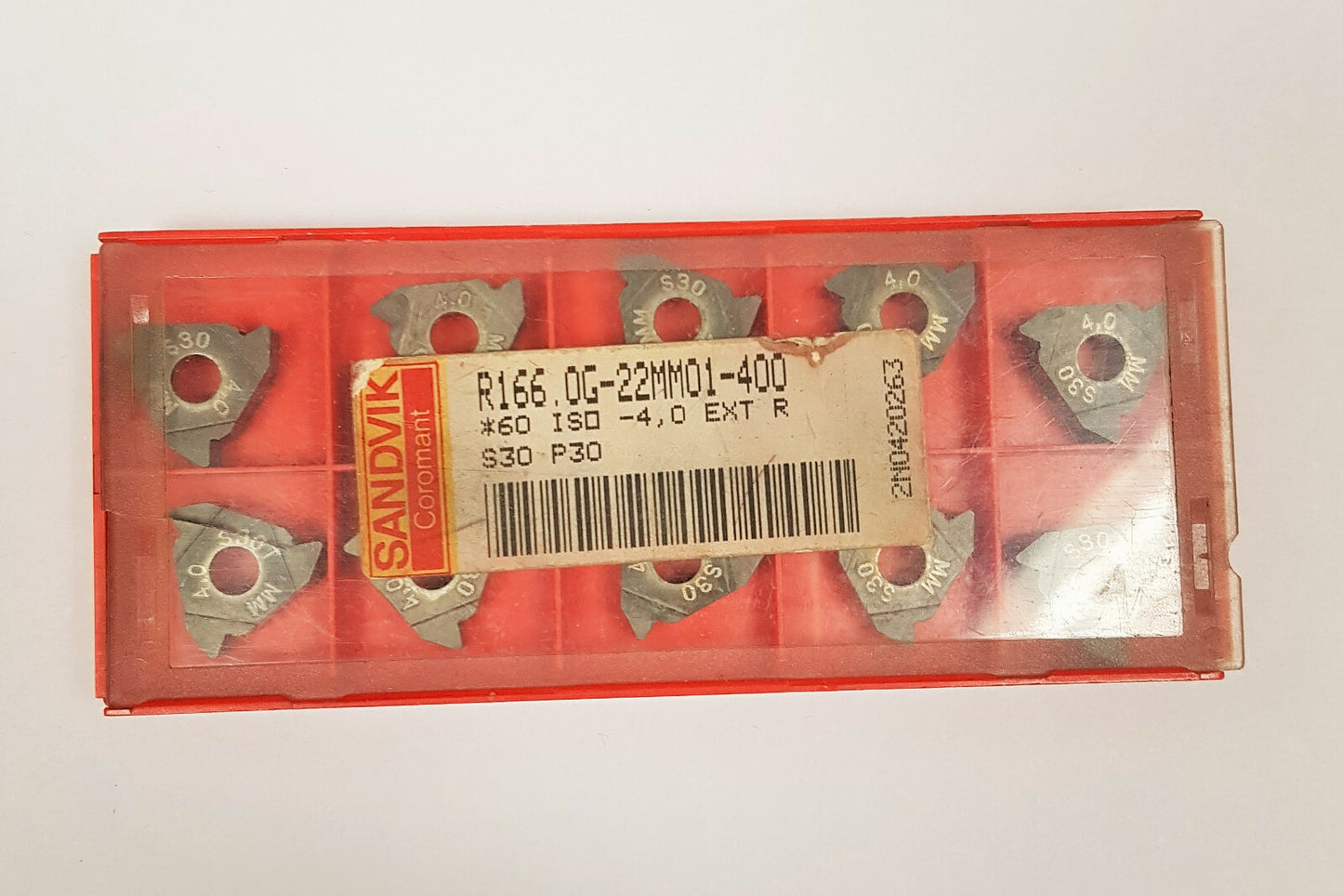 10st Sandvik wendeschneidplatten R166.0G.22MM01-400 S30 P30 Gewindeplatten