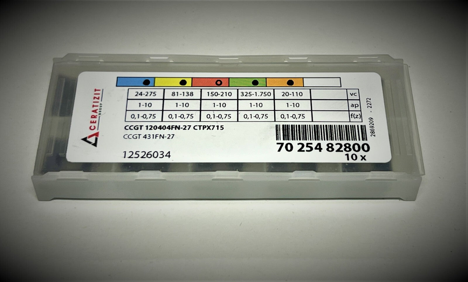 10st Ceratizit Wendeplatten CCGT 120404FN-27 CTPX715  Wendeschneidplatten